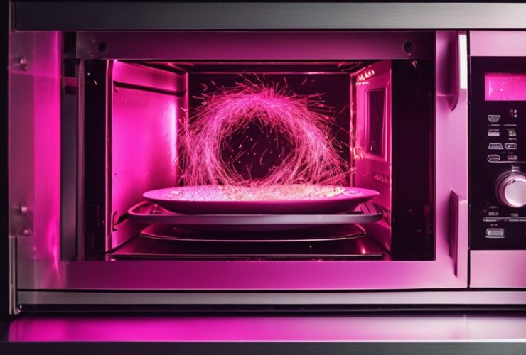 microwave sparks from metal