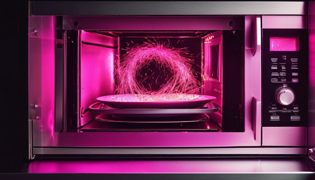 microwave sparks from metal