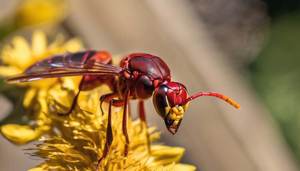 red wasps defend territory